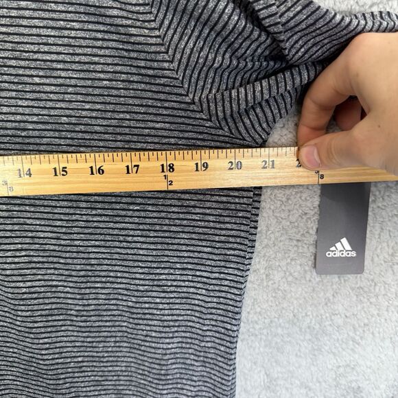 Adidas Shirt Men's M Grey Feeder Polo Short Sleeve Stretch Performance - Picture 6 of 9